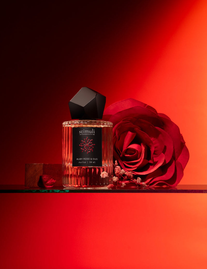 Stimuli Ruby Rose & Oud parfum bottle, 50ml